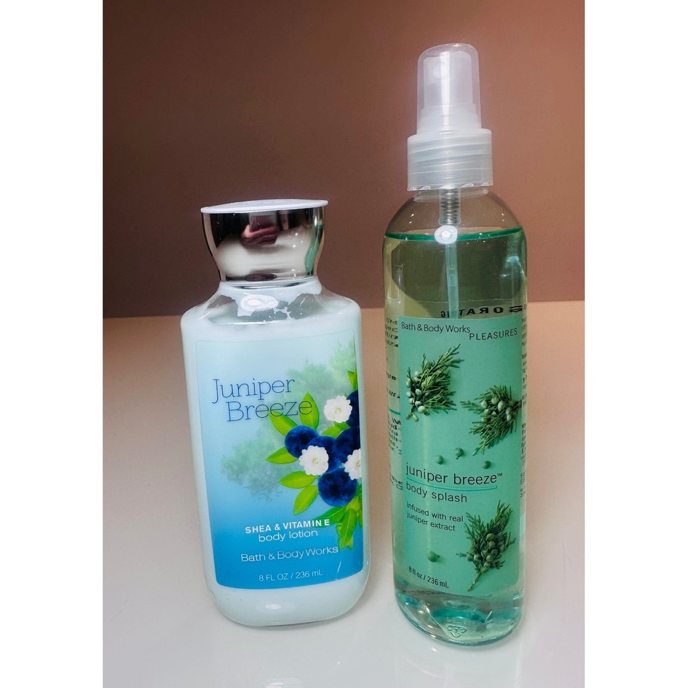 Bath & Body Works Juniper Breeze Set Body Lotion and Body Splash 8oz Each